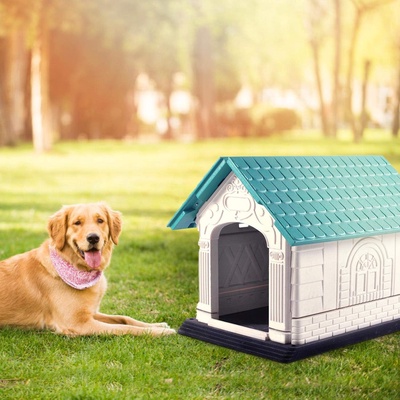 Caseta perro plastico exterior resistente Dog Villa Nobleza L